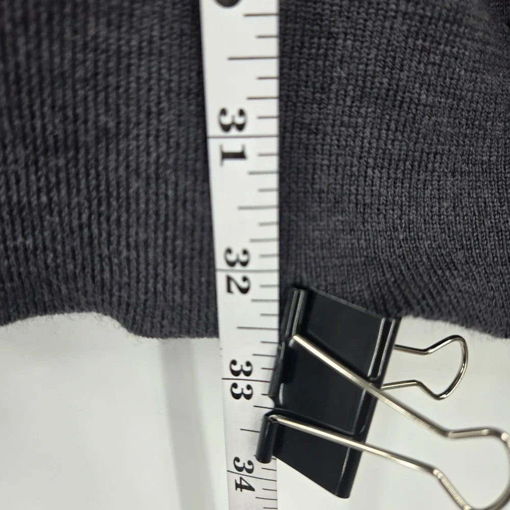 Banana Republic Sweater Mens XXL Charcoal Grey Merino Wool Crewneck Pullover